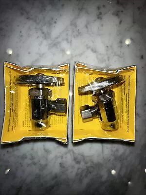 2 Pack  1/2 Inch Nom Sweat Shut-Off Valve 3/8 Inch OD Multi Angle Turn Valve • $15.99