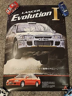 *Rare* Japanese Mitsubishi Lancer Evolution 1-10 Dealership Posters • $200