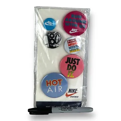 Vintage Nike Hot Air Just Do It Pin Back Badges X 6 In Original Bag • $49.95