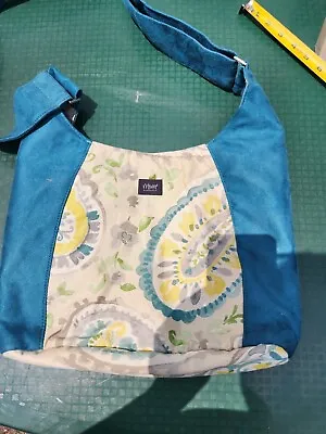 Monet Shoulder Bag Turquoise Rare Purse Tote Adjustable Strap Small Zipper HTF • $6.20