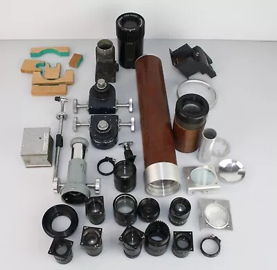 Lot Of Lenses Adapter Rings Microscope Camera Projector Telescope Eyepiece • $45