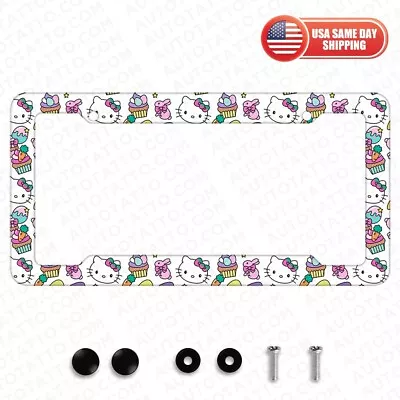 Cute Colorful Custom Hello Kitty License Plate Frame Cover Holder Decorate • $12.99