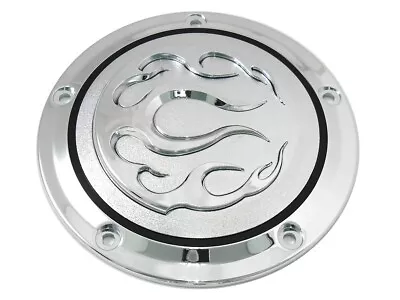 Chrome 5-Hole Flame Derby Cover H-D 99-18 FXST FLST 99-18 FLST 99-15 FLT FXD • $62