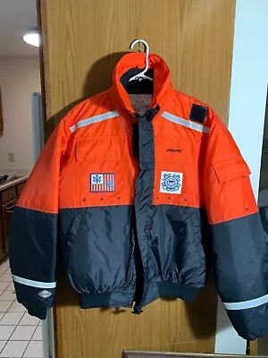 RARE United States Coast Guard Floatation Jacket Size Large Stearns Type III PFD • $325