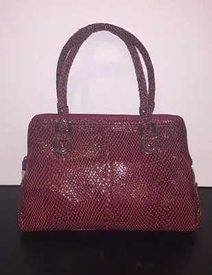 La Gioe Di Toscana By Sharon Gioe Red Snakeskin Handbag NWT • $105