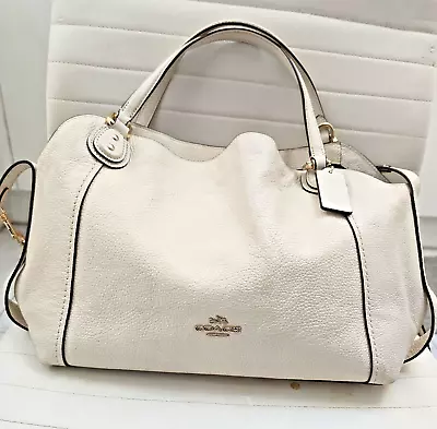 Coach Handbag Cream Beige Leather  • £60