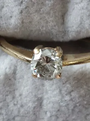£500 • Buy 18ct Gold Diamond Solitaire Ring