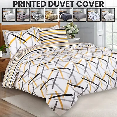 Luxury Printed Duvet Quilt Cover With Pillowcase Reversible Bedding Set All Size • £15.99