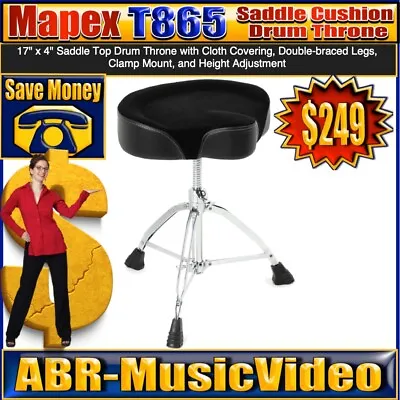 Mapex T865 Saddle Top Double-braced Drum Throne • $229.99