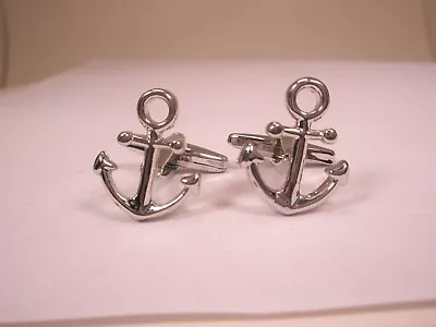 Ship's Anchors MODERN Cuff Links Navy Marines Maritime Captain Boat Merchant • $32.49