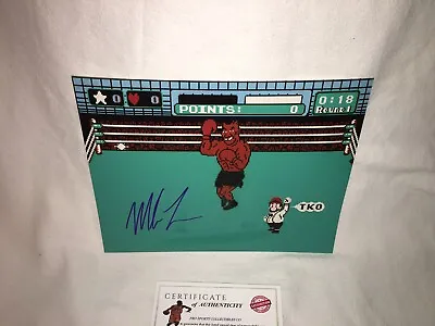 Mike Tyson Autographed 8x10 Photo With Coa Punch Out Nintendo • $59.95