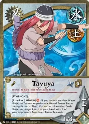 Tayuya - N-1464 - Common - 1st Edition - Foil Kage Summit Played - Naruto • $2.19