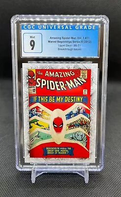 Marvel Beginnings Series 2 Breakthrough Issues B-71 Amazing Spider-Man #31 CGC 9 • $49.99