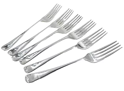 Vintage Solid Silver Cutlery 6 Forks Old English 17 Cm Long 230 Grams (2027/OSNT • £235