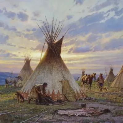 Between Earth And Sky Martin Grelle Native American Indian Western Art 30x30 👍 • $1195