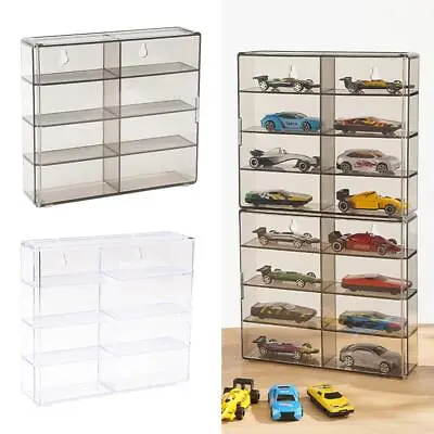 1:64 Acrylic Display Box For 8 Wheels Car Model Toy Cabinet Rack W/ D • $16.44