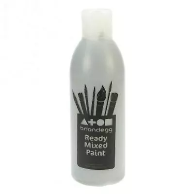 Ready Mix Poster Paint 300ml Metallic Silver Kids Shiny All Ages School • £6.05