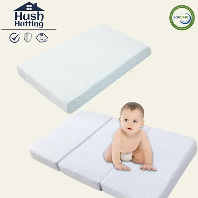 Hygge Hush Memory Foam Baby Mattress Pad Breathable Mattress Topper With Cover • $33.28