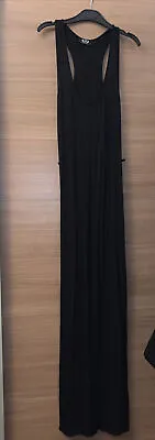 London Women's Black Racer Back  Stretch Maxi Long Vest Dress Size S/M • £4.95