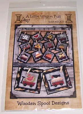 Wooden Spool Designs A LITTLE WAGON FULL Applique Ornament Pattern 12 Designs • $8.95