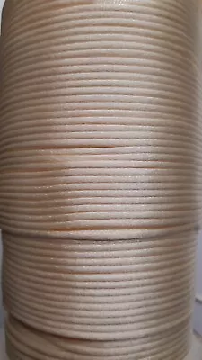 10m CREAM VERY STRONG BEADING CORD 2mm Kumihimo~Shamballa Style~Rattail~() UK • £2.20