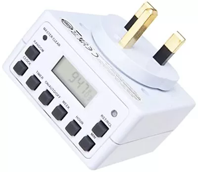 STATUS Timer Switch | 7 Day Digital Timer Light Switch | White UK Plug | S7DDT3 • £8.01