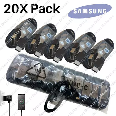 Lot Of 20X USB C Type C Cable 4ft Fast Charger Cord For Samsung S8 S9 S10 Note10 • $24.76