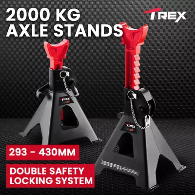 T-REX 2000KG Automotive Car Jack Axle Stands Floor Auto Heavy Duty Adjustable • $73