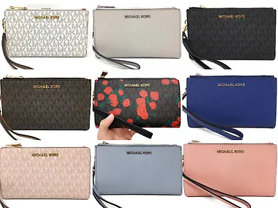 Michael Kors Jet Set Double Zip Wristlet Phone Wallet  • $55