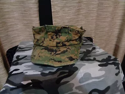 8 Point Marine Cover Hat Digital Woodland Marpat Sekri Size Medium   Used • $3.80