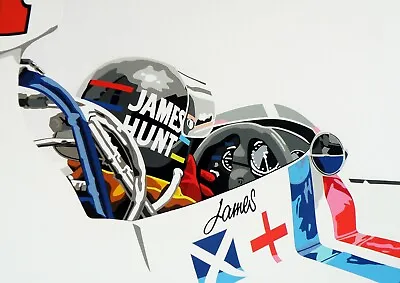 McLaren F1 James Hunt Art Print Poster Vintage High-Quality 22inx17in Poster # • $64.95