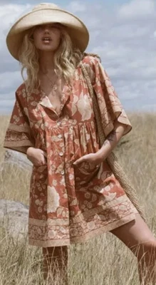 $120 • Buy 🌻💛🧡 Spell And The Gypsy Dress  Sloan Mini Smock Dress 🌻💛🧡