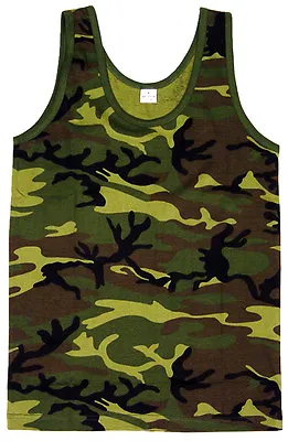 British Us Desert Woodland Olive Army Military Singlet Vest Tank Top • £7.99