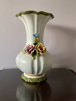 Vintage Elegant Capodimonte Tall Vase 32cms • £22.99