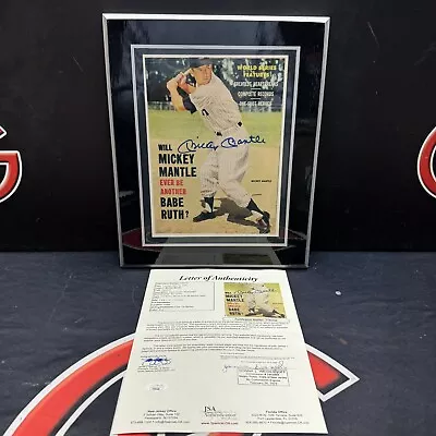 Mickey Mantle Signed New York Yankees 8x10 Magazine Plaque Autographed JSA LOA • $349.99