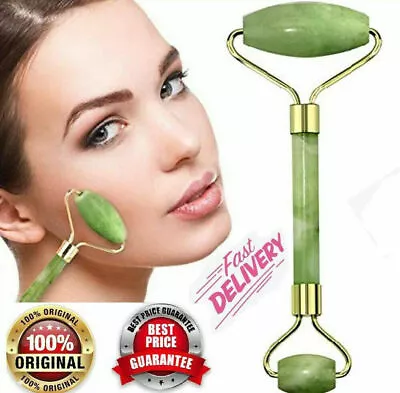 Jade Face Massage Roller Beauty Tool Facial Eye Neck Body Anti Ageing Therapy UK • £3.89