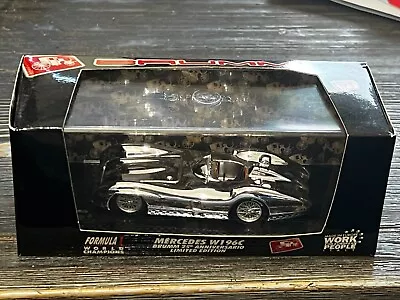 BRUMM 1/43 MERCEDES W196C CHROME 25th ANNIVERSARY #1114 Diecast Display Model • $32.69