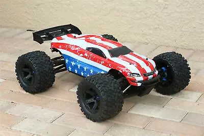 Custom Body USA Flag For Traxxas E-Revo 2.0 1/10 Truck Car Shell Cover 1:10 • $29.93