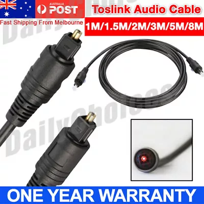 1x 2x Toslink Optical Fiber Audio Cable SPDIF Surround Sound OD 2.2mm Cord Lead • $4.09