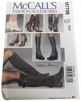 McCalls Sewing Pattern M7706 Shoe Spats Steampunk Costume Footwear Accessory New • $8.99