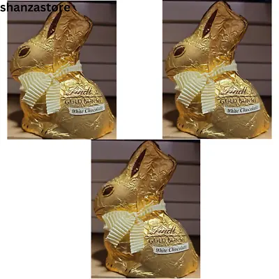 Lindt Gold Bunny White Chocolate 100g ( Pack Of 3 ) B.B.E 08/2023 | UK Dispatch • £12.99