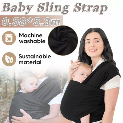 Baby Wrap Carrier Baby Carrier Baby Sling Soft & Stretchy Wrap Baby Holder Wrap • £12.98