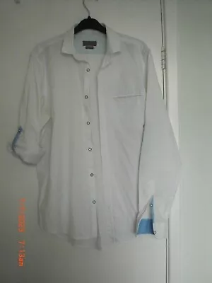 White Shirt By Zara Man SizeM Slim Fit.Breast Pocket And Optional Roll Up Sleeve • £4