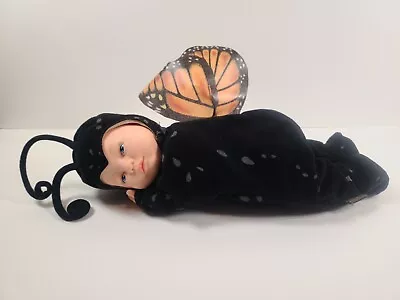 Adorable Anne Geddes Monarch Butterfly Wings Baby Doll Collectors 15  Blue Eyes • $29.98