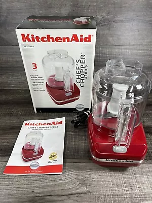 Kitchen Aid Chef's Chopper Mini Food Processor 3 Cups KFC3100ER2 Red • $29.99