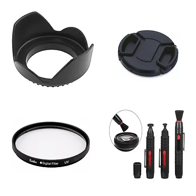 $21.44 • Buy 49mm Camera Bundle Set Lens Hood Cap UV Filter Cleaning Pen For Sony Lens