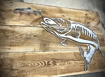 24-inch Musky Sucker Metal Sign Cabin Sign Musky Sign Metal Art Muskellunge • $89