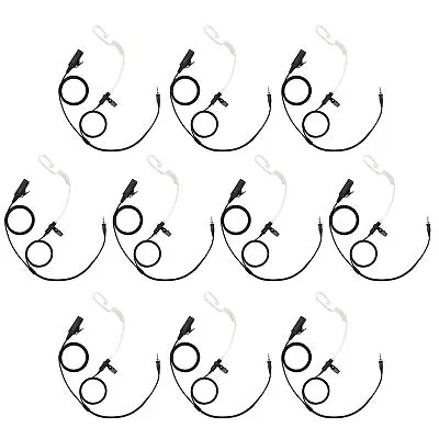 10PCs 2-Wire Transparent Tube Earpiece PTT For Vertex VX-120 VX-177 VX-127 VX-6E • $79