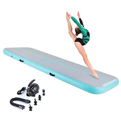 $196.74 • Buy 3/6M AirTrack Air Track Inflatable Gymnastic Tumbling Mat Yoga Mat Floor, E-Pump