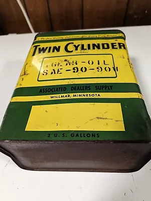 Vintage John Deere Twin Cylinder 2 Gallon Sae 90-90w Motor Oil Dealer Can • $65